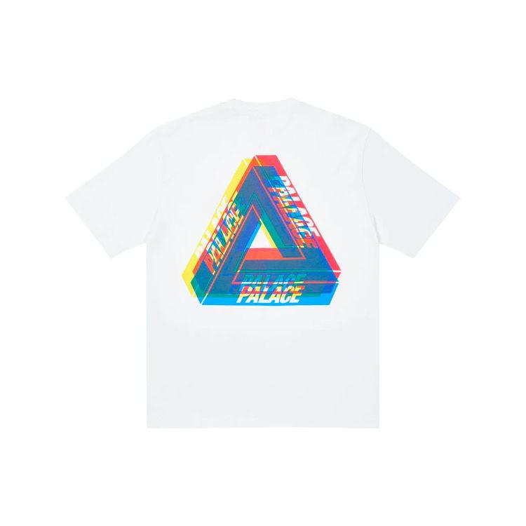 Palace Белые топы унисекс Tri-Ferg Color Blur P19TS336