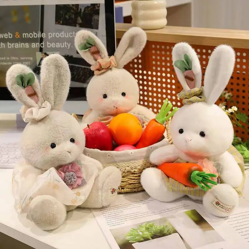 32 см Новая Симуляция Сладкого Кролика Кукла Набитая Плюшевая Игрушка Мультяшный Аниме Милая Подушка Подарок для Детей Девушки Веселая Кукла