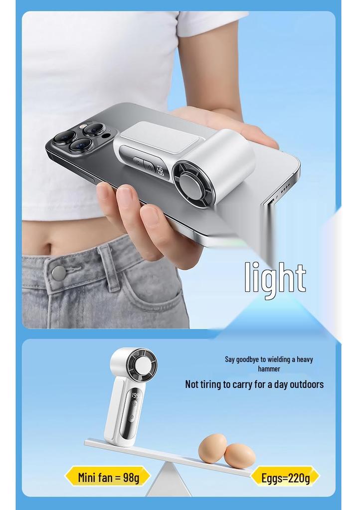 2026 USB Rechargeable Mini Handheld Fan with Long Battery Life and Ice Pack Feature