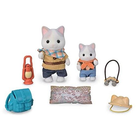 EPOCH Sylvanian Families Doll Furniture Set Exciting Exploration - Latte Cat Siblings- Co-76 ST Mark Certification 3 years older Toy Dollhouse
