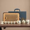 panda xi shi pot & gaiwan 11-piece set with rectangular tray