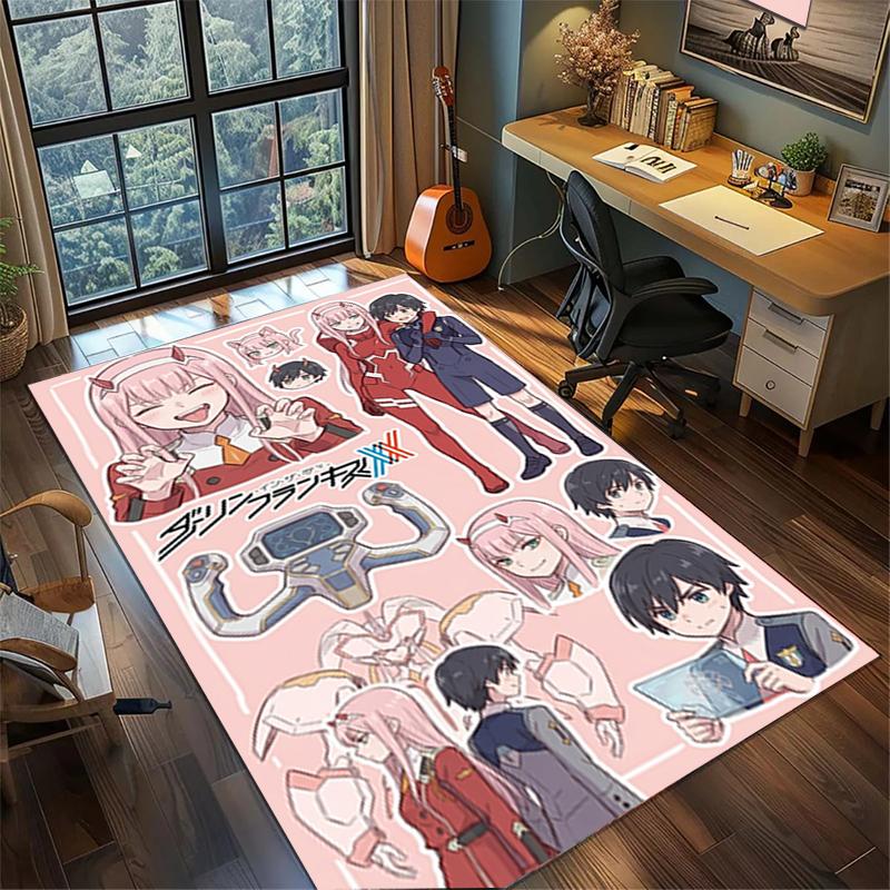 Нескользящий моющийся DARLING in the FRANXX Ковер Большой ковер Напольный коврик Спальня Домашний декор—kwq12