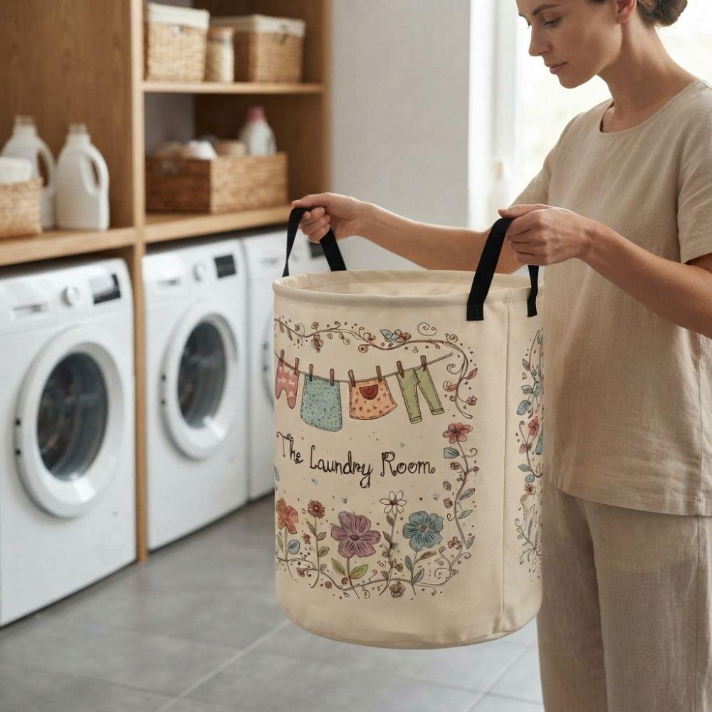 Folding Dirty Clothes Storage Basket Non-Woven Fabric Sundries Storage Basket Dormitories