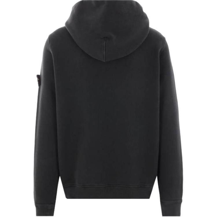 STONE ISLAND Худи с нашивкой-компасом черное мужское топы 811561041-V0129