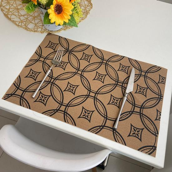 Винтажный коврик для столовых приборов, термостойкий нескользящий ПВХ, теплоизоляция, прямоугольный защитный коврик для обеденного стола, декоративный коврик, кухонные принадлежности