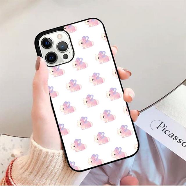 Милый Чехол-Заяц для iPhone 17 Air 14 13 12 16Pro Max 15 Plus Max Обложка Shell coque