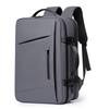 Expandable Multifunctional Business Travel Backpack - Solid Color, Minimalist Design for Cross-Border Trips