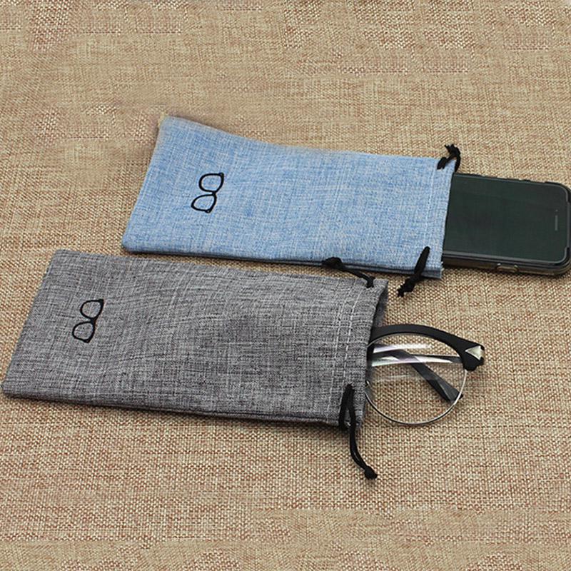 Vogue Metal Linen Glasses Organizer Box Protective Bag Portable Hard Shell Case