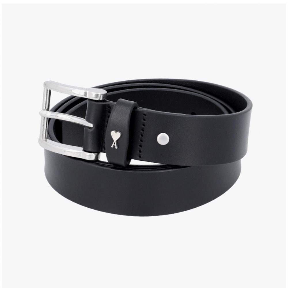 Ami Small Heart Logo Belt Al0140 0014