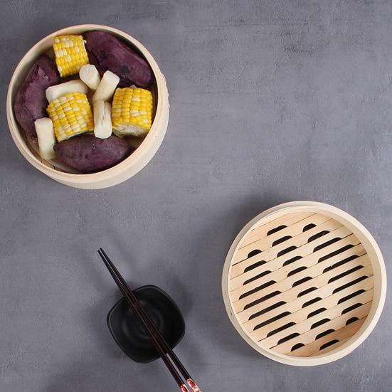 1 комплект, бамбуковая пароварка, 2 слоя, дизайн, пароварка для приготовления еды, пельменей, рыбы, мяса, пароварка для домашней кухни