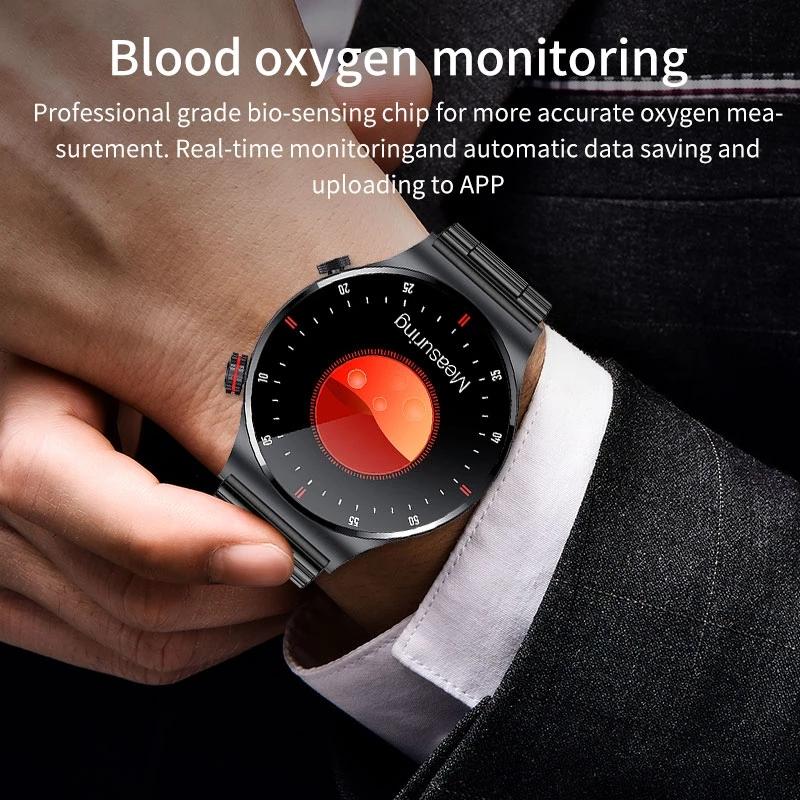 LIGE Neue Bluetooth-Anruf-Smartwatch für Herren, voller Touchscreen, Sport-Fitness-Uhr, Bluetooth ist für Android iOS-Smartwatch geeignet