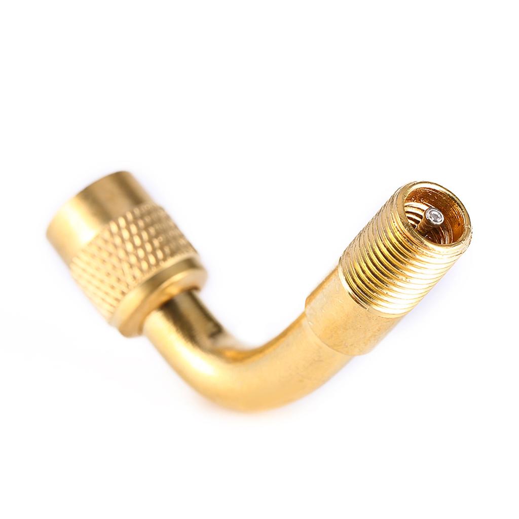 Air Tyre Valve Extension 90 Degree Brass Adaptor Auto Car Tire Stem Extender