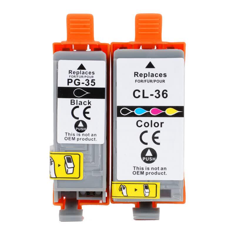 Nainuo Compatible PGI-35 Black & CLI-36 Color Ink Cartridge Set
