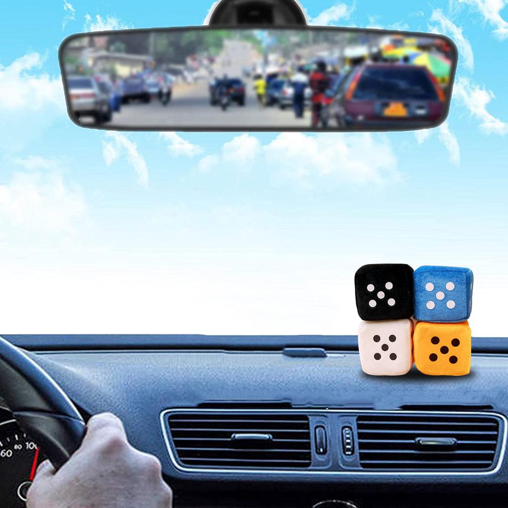 2 шт. разноцветные плюшевые игральные кости подвеска для автомобиля новогодние игральные кости плюшевые игральные кости модель украшения зеркала заднего вида стиль