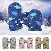 4-8 Years Windproof Winter Warm Gloves Velvet Liner Cycling Gloves Cartoon Mittens for Kids Toddler