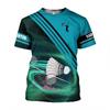 Summer Round Neck 3D Badminton Printed Top Fashionable Casual Short Sleeved Children's Boy and Girl T-shirts