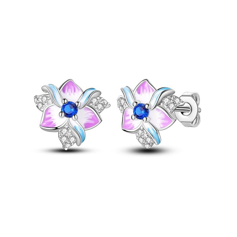 925 Silver Colorful Cute Animal Stud Earrings for Women Girlfriend Birthday Gift