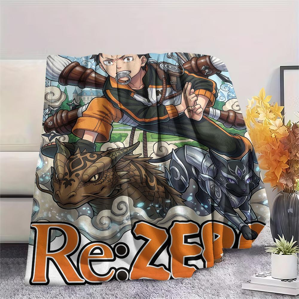 ReZero Starting Life in Another World designPrint Flannel Blanket, High quality Comfortable for All Seasons, Home Decor, Warmth and Comfort