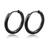1 пара круглых серег-колец из нержавеющей стали для женщин, толщина 2,5 мм, хип-хоп, уличный стиль, поп, серьги-пряжки, классические серьги-хагги, повседневные украшения