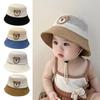 Cartoon Bear Children Sun Visor Hat Sun Protection Breathable Sunscreen Buckets Hat Uv Protection Sunshade Hat Summer