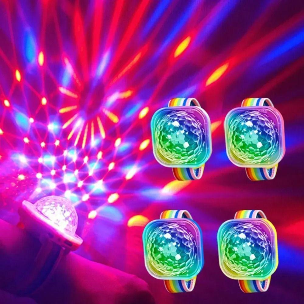 RGB LED Disco Strobe Lights Strobe Effect Wearable Watch Lamp Wrist Ambient Lamp Christmas Party