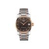 Tissot Женские часы с титановым автоматическим механическим механизмом, водонепроницаемость 50 метров, диаметр 32 мм, кофейный циферблат, T087.207.55.297.00