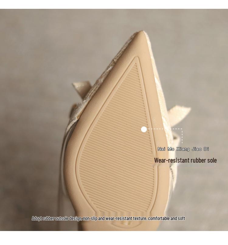 Шикарные кружевные туфли на kitten heel: Женские сандалии с закрытым носком и ремешком-бантом на среднем каблуке, весна 2026