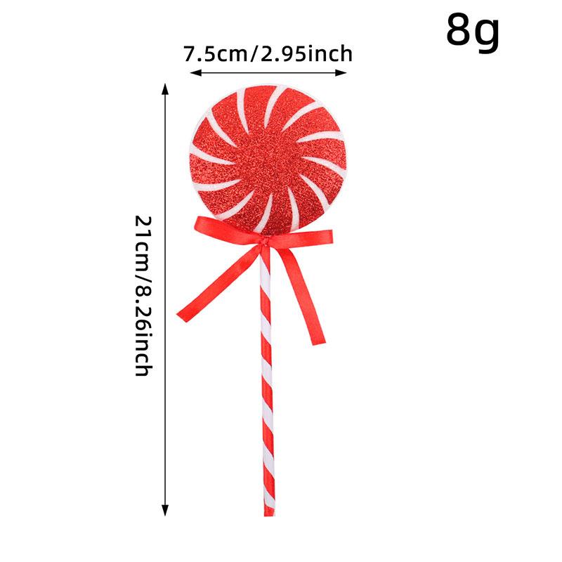 10Pcs Wholesale New colorful Christmas lollipop decoration holiday big lollipop candy Christmas tree decoration