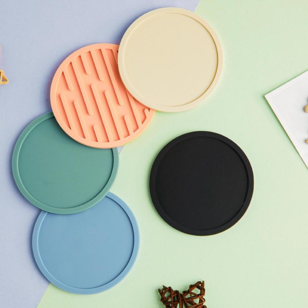 10 см силиконовые подставки круглые термостойкие подставки под чашки чая утолщенные подставки под стаканы для напитков кофе декоративный коврик для стола