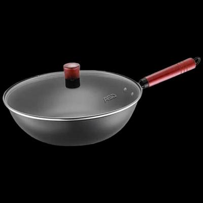 Изысканный чугунный вок для жарки