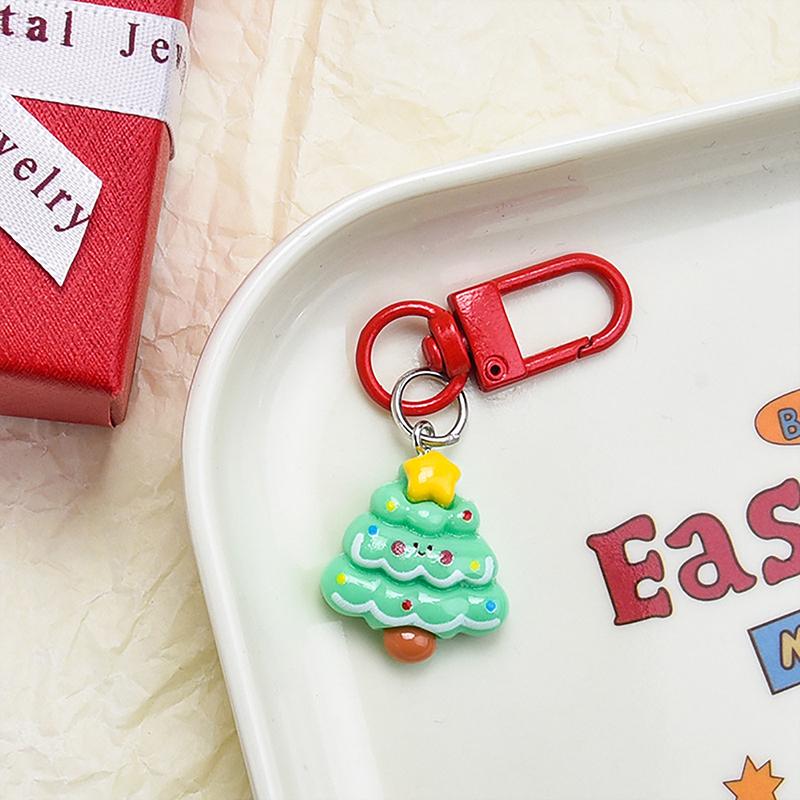 Мультяшный рождественский брелок-подвеска, милая рождественская елка, снеговик, брелоки, кавайный рюкзак, украшения, аксессуары, подарки