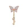 Sea Turtle Butterfly Card Retractable Badge Reel with Diamond Decor Staff Nurse Work Card Clip Lanyard Pass Access Bus Card Clip