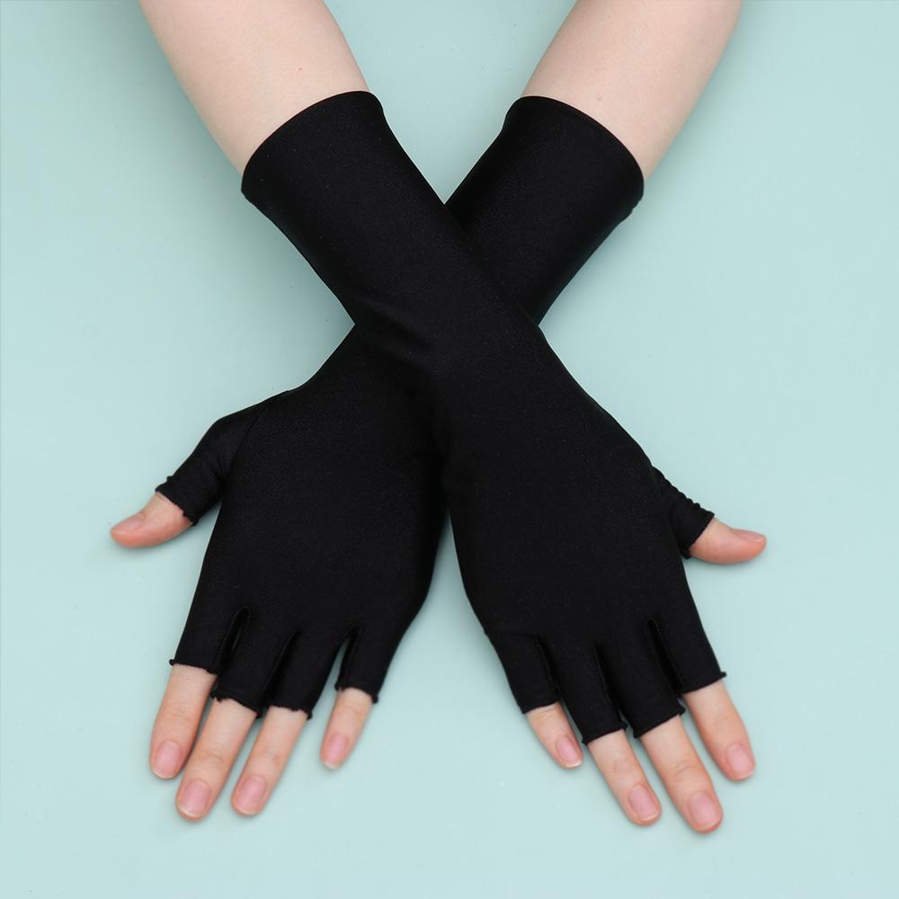 Accessories Arm Cool Solid Mittens Fingerless Half Finger Sleeves Long Gloves Sunscreen Protection