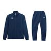 Solid Color Breathable Zip-Up Jacket Running Casual Sports Set Unisex Jacket Navy-Blue YWET005-1