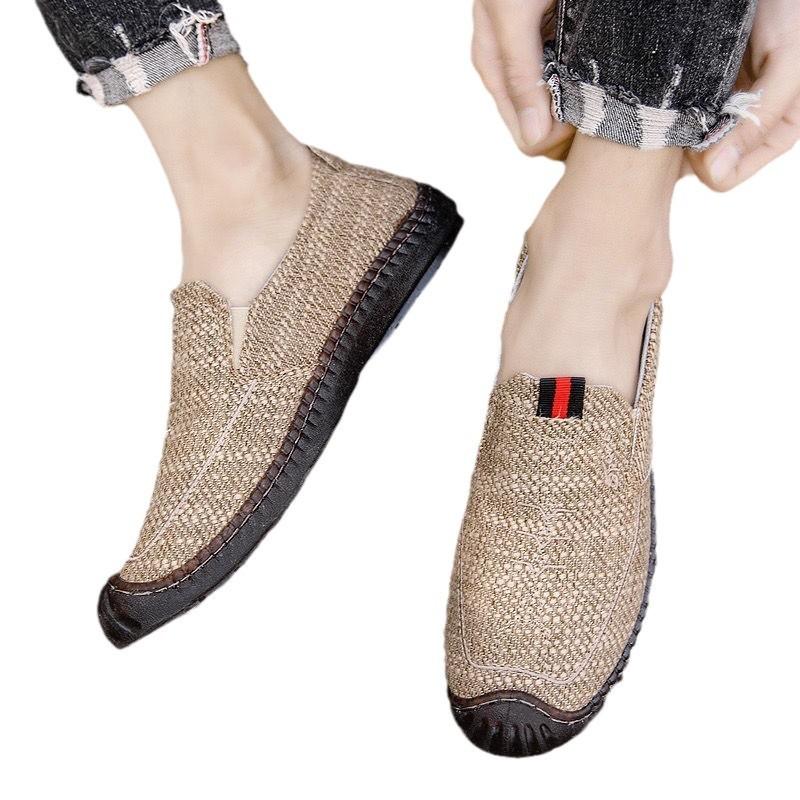 Мужская обувь Lazy People Kicked Bean Shoes Весна и осень Удобная обувь на плоской подошве Обувь для пап среднего возраста на плоской подошве Модная и дышащая