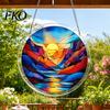 Acrylic Puzzle Pendant Suncatcher, Colorful Window Hanging, 7.48 Inch Sun Catcher Collectible Decoration Ornament, Ideal for Gifting And Home Decor 3D