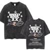 Washed Chris Brown Music Album Cover Print Tshirt Breezy Bowl XX Tour  Merch T Shirts Men Women Hip Hop High Quality Tshirt