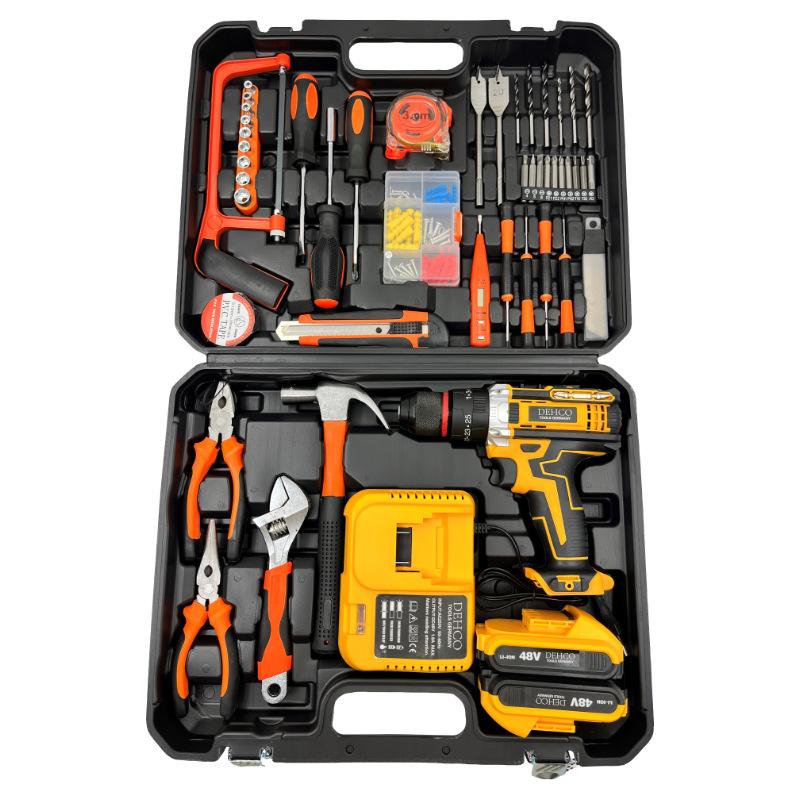 Высокомощная двухшарнирная трехфункциональная металлическая дрель с литиевой батареей, комплект ручной электрической дрели