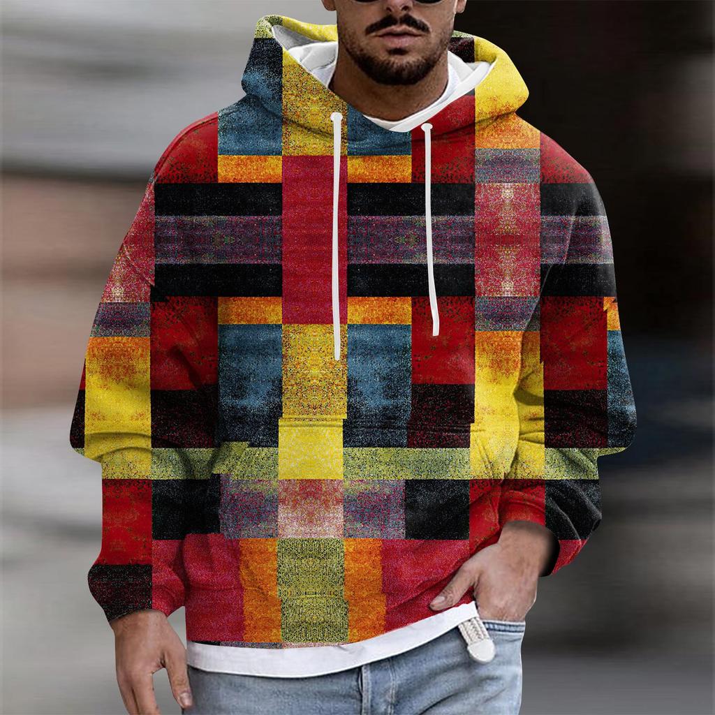 Fashion Print Loose Men's And Women's Long Sleeve Hooded Sweater