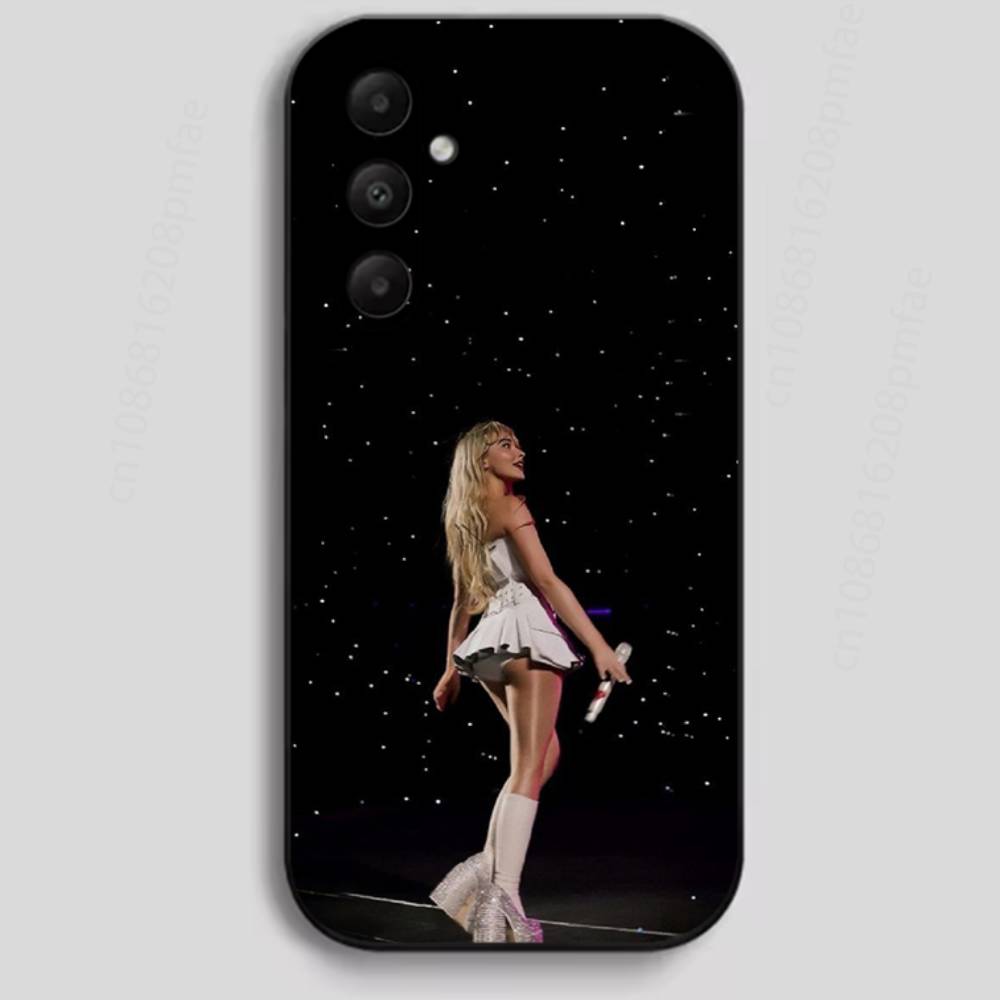 Чехол для телефона Singer S-Sabrina Carpenter для Samsung Galaxy A13, 21s, 22, 31, 32, 40, 52, 71, A91 Мягкий черный корпус
