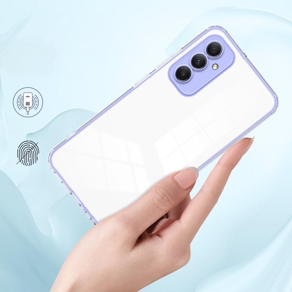 Samsung Galaxy M34 5G Fusion Hybrid Case, Transparent/Purple