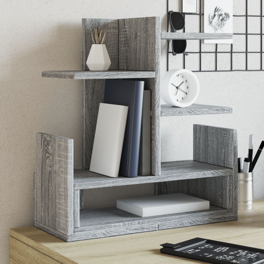 Vidaxl Organizer Na Biurko, Szary Dąb Sonoma, 49X20X52,5 Cm