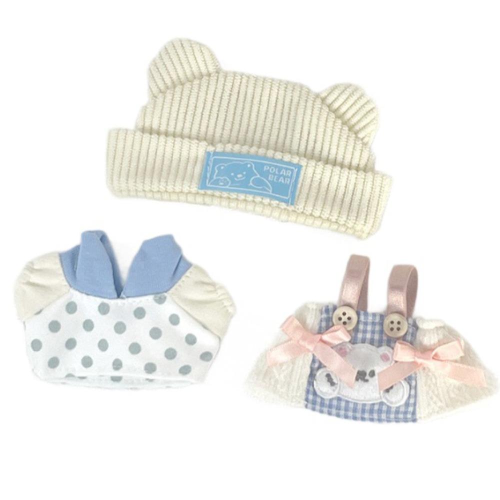 Замеченный Топ 20 см Одежда для куклы Наряд Шляпа Маленький медвежонок Набор одежды для куклы 10/20 см Хлопковая кукла