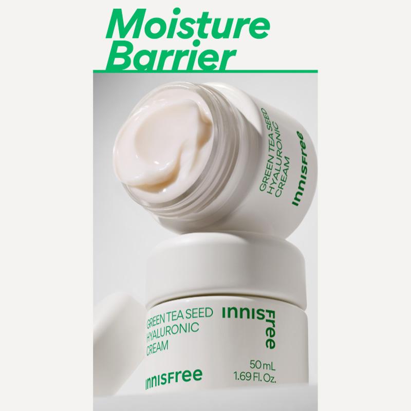 Innisfree Green Tea Seed Hyaluronic Cream 50ml, Safe for Acne-prone Skin & Sensitive Skin (3 Options)