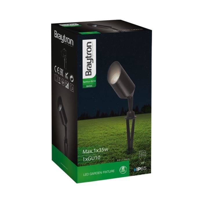 Lot de 5 spots jardin orientables GU10 35W IP65 Noir