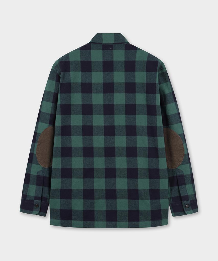 Brooks Brothers Flannel Somel'Ose Nebraska Shirt Jacket (Dark Green) (Bbthmm3771Jef)