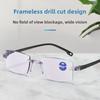 Blue Light Blocking Frameless Reading Glasses - Ultra-Light, HD, Unisex, Fashionable Style