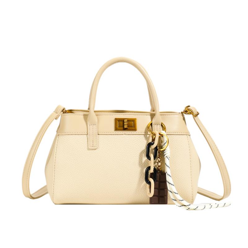 Портативная маленькая квадратная сумка с узором личи для женщин, новая коллекция весна 2025, модная сумка через плечо в корейском стиле, высококачественная повседневная сумка через плечо