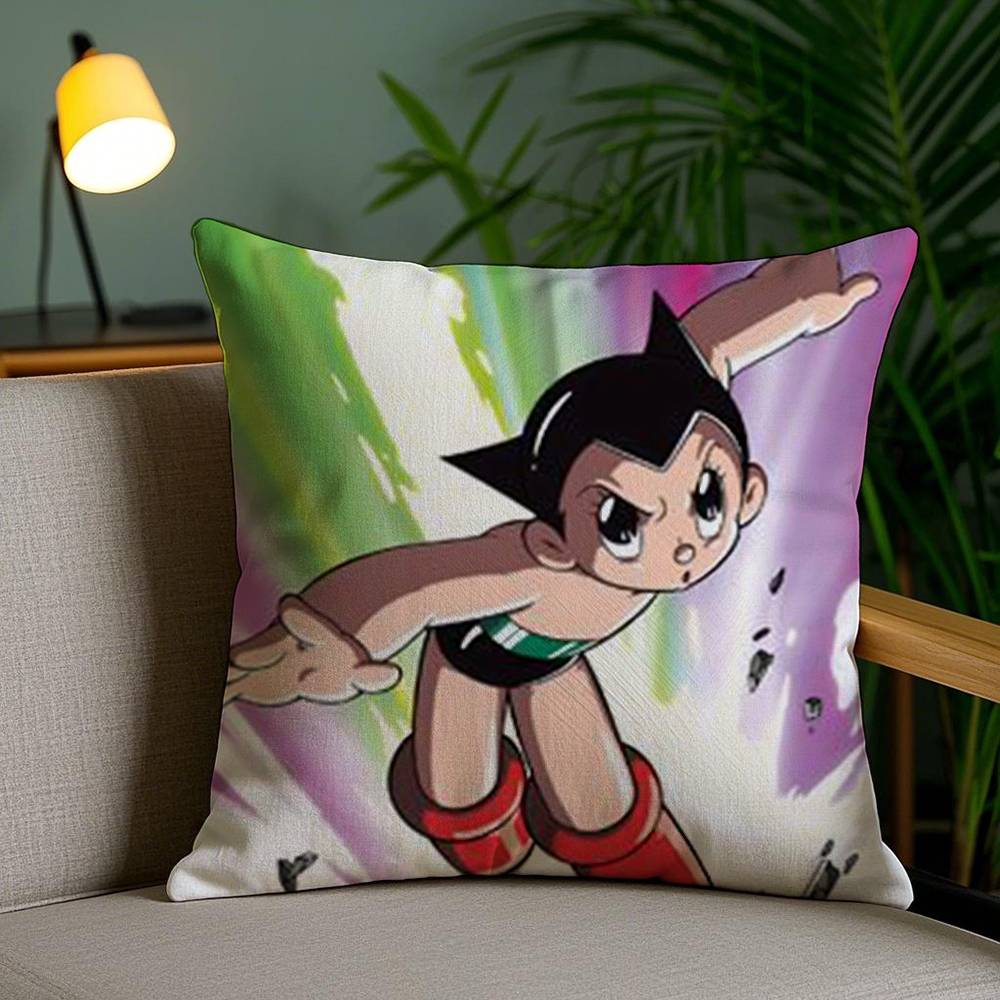 M-Mighty A-Atom Pillow Case Home Dorm Chair Back Short Plush Double-sided Printing Office Nap Time Cushion Cover