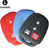 Silicone Car Key Case Fob Cover for Toyota CAMRY 2012 2013 2014 2015 Corolla 2014 2015 Prius C 4 Buttons Key Chain Wallet